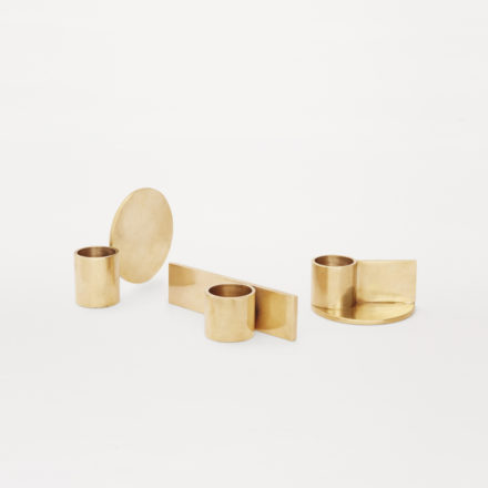 Fundament Candle Holders | Brass