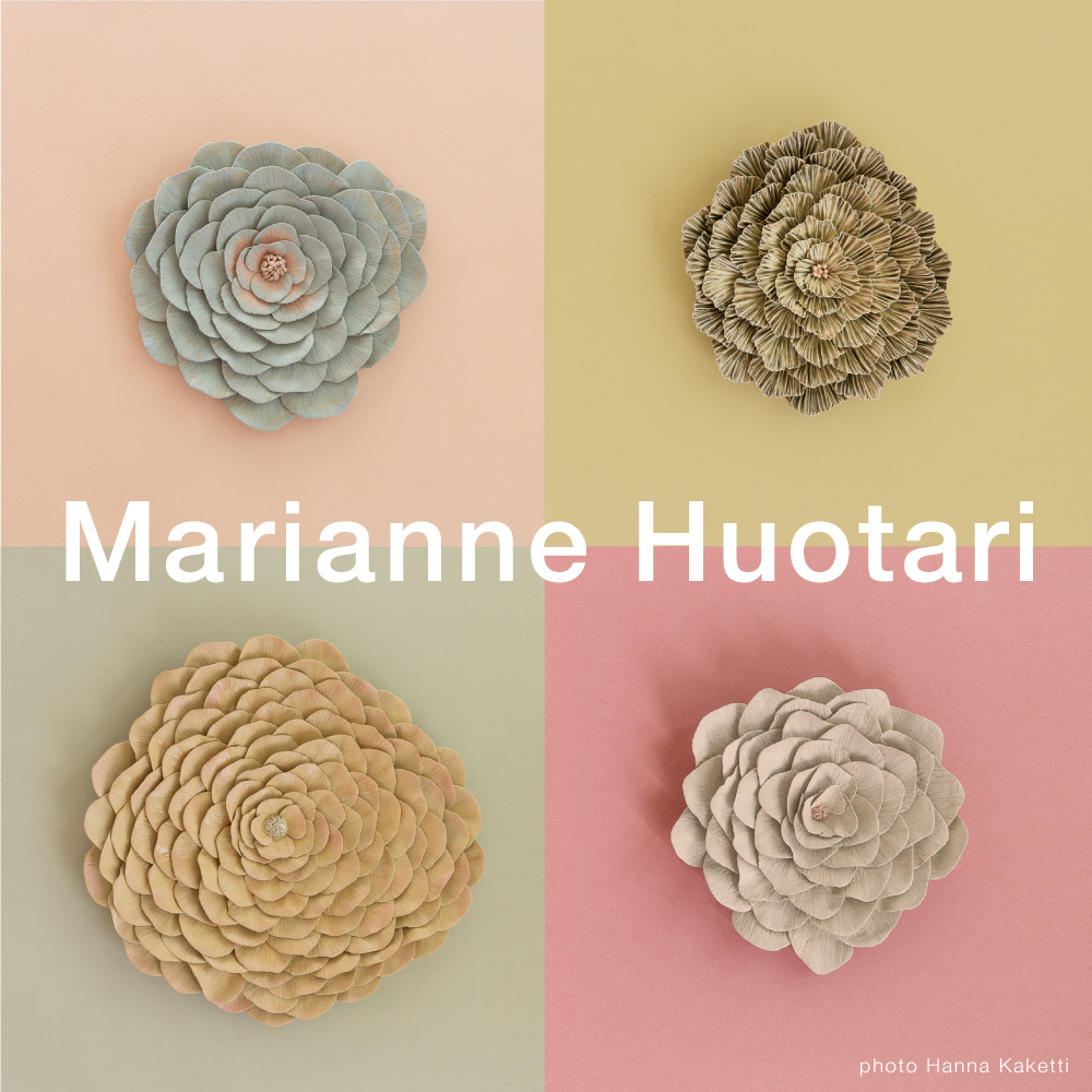 Marianne Huotari  Ceramic flowers 壁掛け　新品