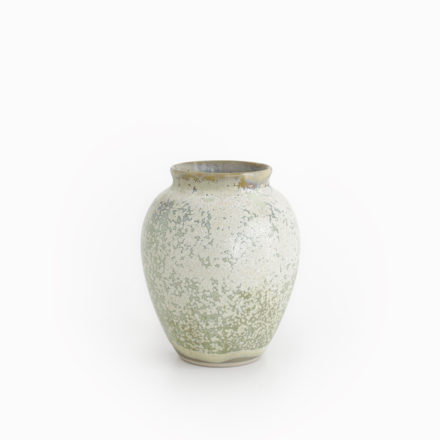 Stoneware Flower Vase h12cm - double glazed grey-green