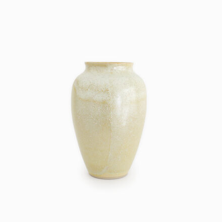 Stoneware Flower Vase h18 - crystalized beige