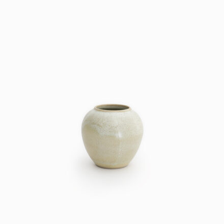 Stoneware Flower Vase h8 - crystalized beige