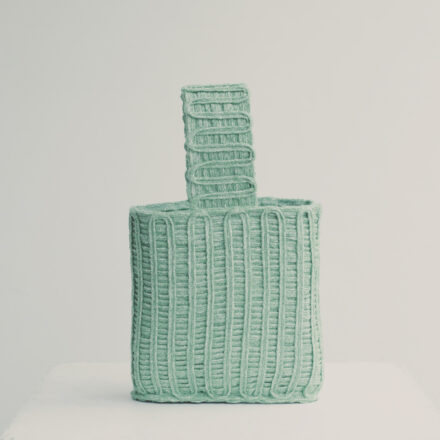 knitted code bag GREEN