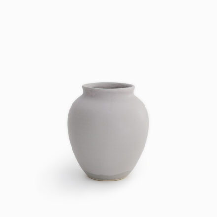 Stoneware Flower Vase -dove grey h12