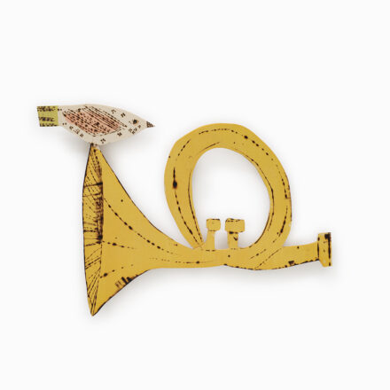 Wall Piece / Bird on Trumpet [#213]